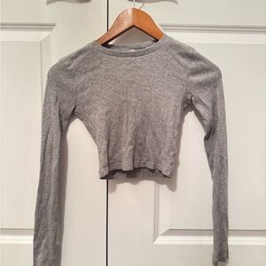 Gray Long Sleeve Women's Top